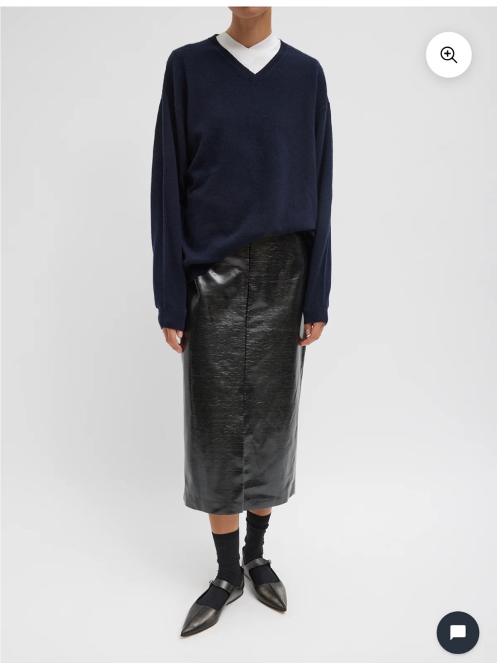 Tibi - Glossed Jersey Pencil Skirt - size 06
